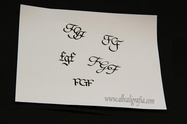 Monogram FGF in calligraphy
