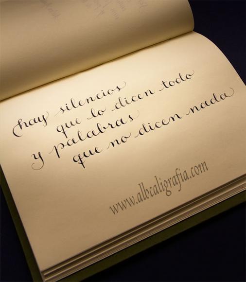Calligraphic text, there are silences that speak and words that say nothing
