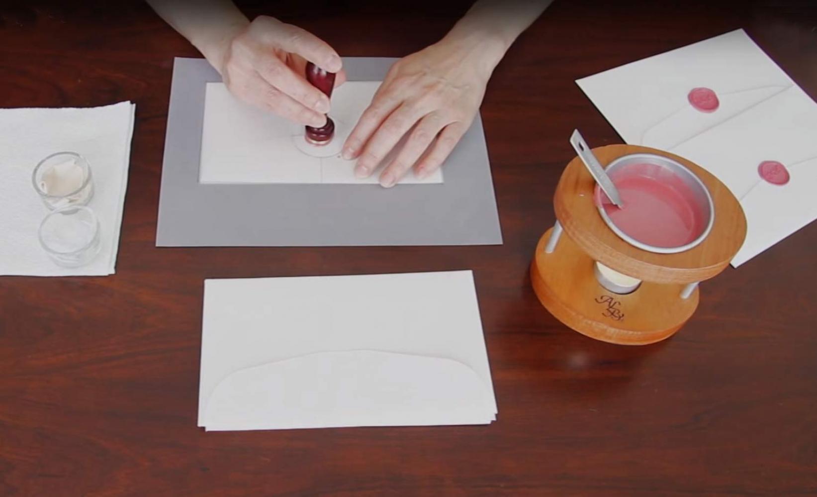 How to do wax seal several envelopes using a personal wax sealer