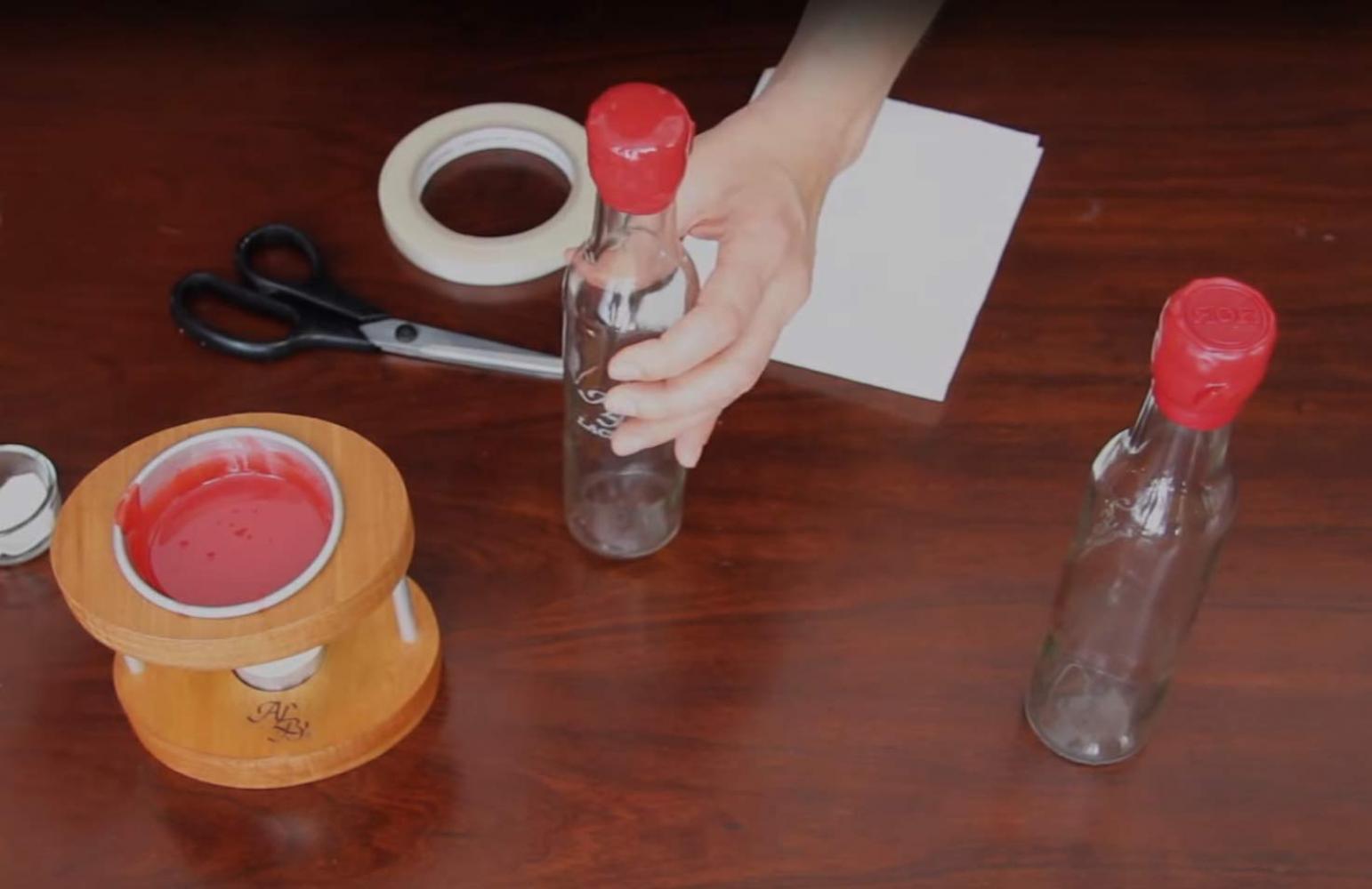 How to wax seal bottles with personal wax sealer