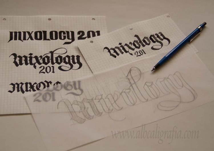Sketches for Mixology logo 