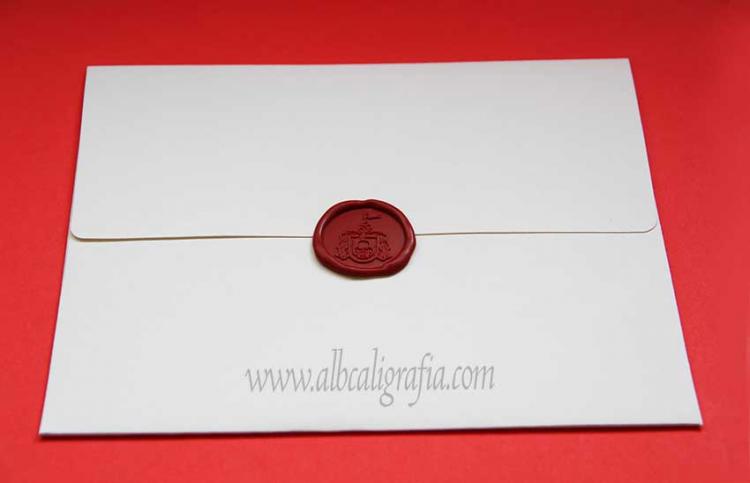 Sealed envelope with the coat of Guadalajara