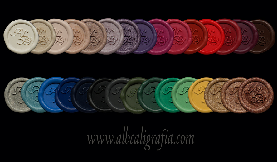Sealing wax stickers in 30 diferent colors, ALB brand