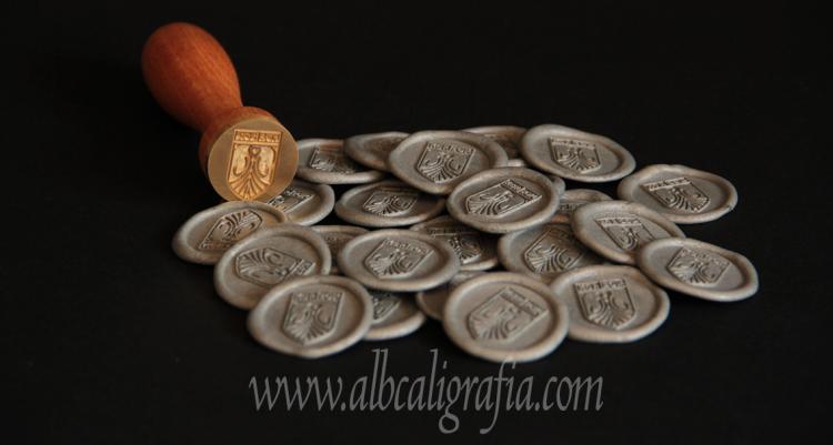 Sealing wax stickers in silver color