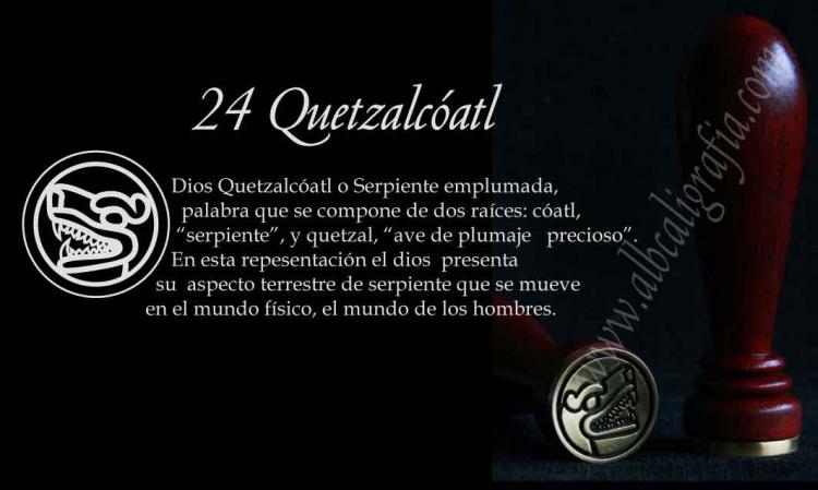 Sealing wax seal with Qetzalcoatl design in his serpent form.