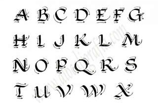 Strokes for Foundational calligraphy alphabet