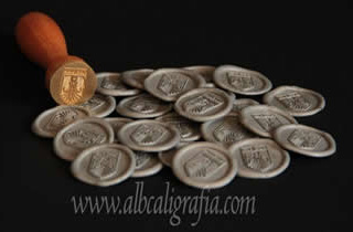 Sealing wax stickers in silver color