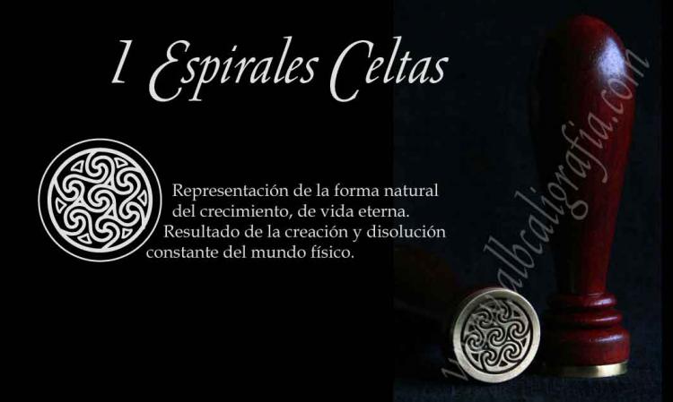 Sealing wax seal with celtic spirals design